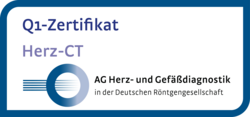man_kardio_herzsiegel_zertifikat Certification seal of the AG Herz- und Gefäßdiagnostik Q1 Herz-CT