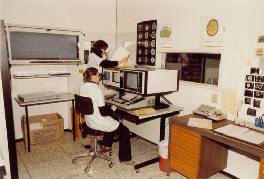 CT-Steuerungsraum in den 70ern